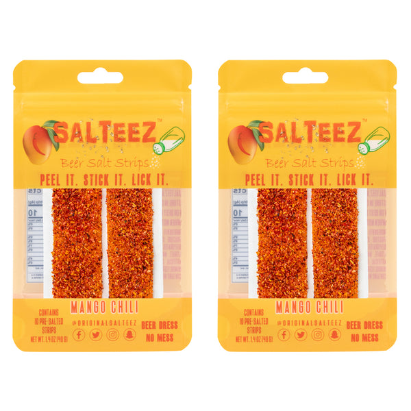 Salteez Beer Salt Strips - Mango Chili - 2 Packs - 20 Total Strips! - FREE SHIPPING!